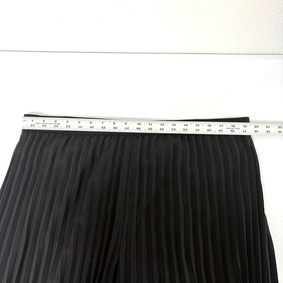 Chicos Accordion Pleat Wide Leg Pants Size 3.5 US XL 18 Black Pull On Palazzo - Picture 8 of 12